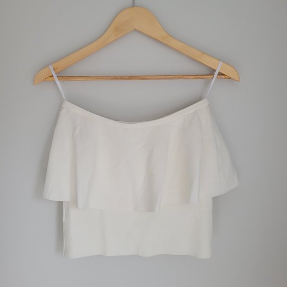 Milly Flowy Cropped Strapless Top - Picture 5 of 10